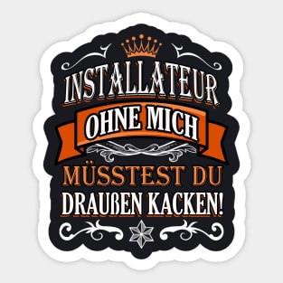 Lustiger Spruch Klempner Installateur Geschenke Sticker